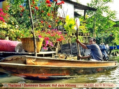 Langboot auf dem Klong
