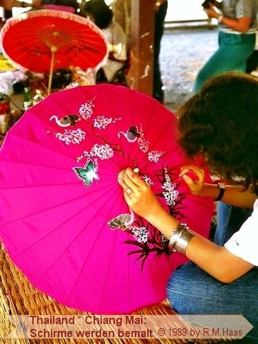 Bemalen der Schirme Bemalen der Schirme