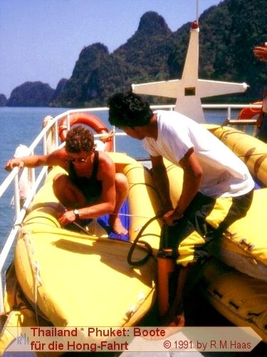 Boote auf dem Schiff Boote auf dem Schiff